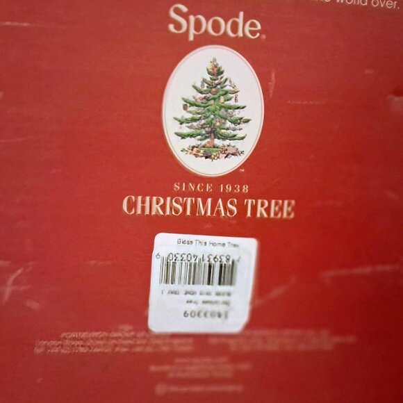 NWT SPODE 11" GOD BLESS THIS HOME SERVING TRAY, ENGLAND - Picture 4 of 4